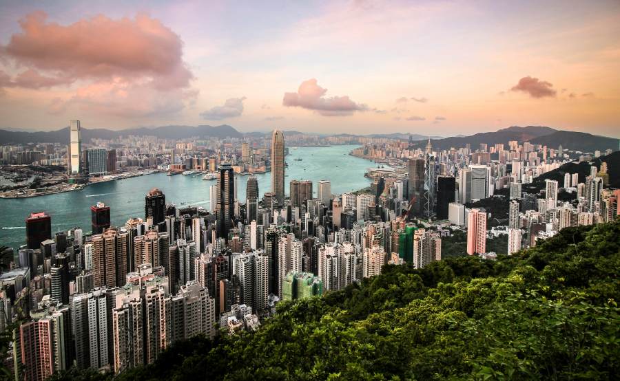 The panorama of Hong Kong.