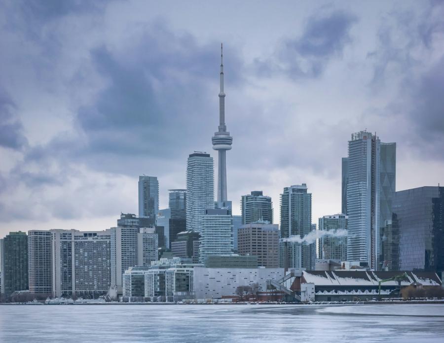 View from Polson Pier, Toronto, Canada. 